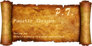 Pasztir Tirzusz névjegykártya